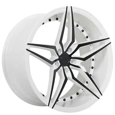 20  Ac Wheels Ac01 Gloss White With Black Accents Extreme Concave Rims (s10) • $1899