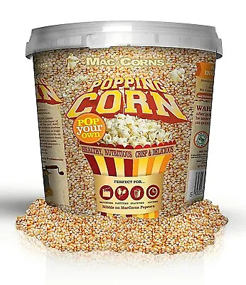 £45 • Buy MacCorns Popping Corn USA Top Grade Popcorn Kernels/Seeds - GM Free - 9kg Bucket