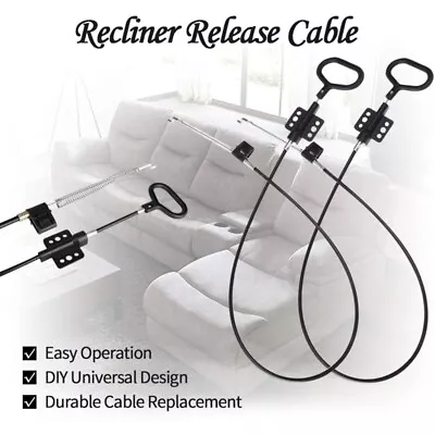 Recliner Pull Cable Universal Spring Release Replacement Part Sofa D-ring Handle • £6.77