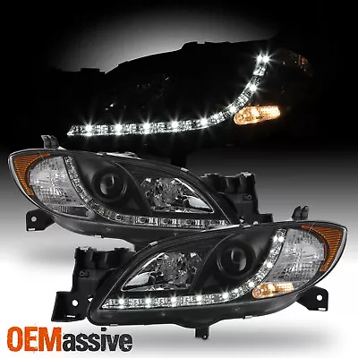 Fits 04-08 Mazda Mazda3 4Dr Sedan Black Projector DRL Daylight LED Headlights • $198.99