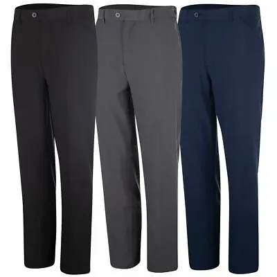 Island Green Mens Stretch Breathable Quick Dry Tapered Leg Comfort Golf Trousers • £24