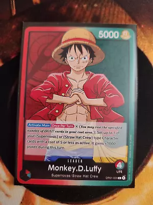 Monkey.D.Luffy - OP01-003 - Leader - Near Mint - English - One Piece Card Game • $1.49