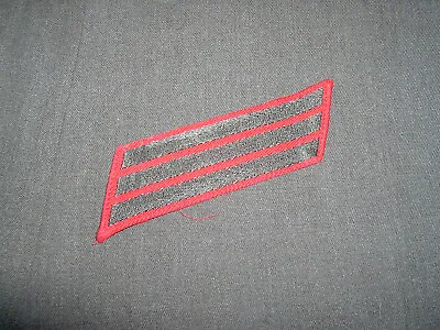 WW2 USMC 12 Year Service Stripes Forrest On Red Jacquard Weave Left Arm • $12.95