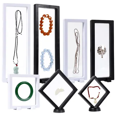 Clear Display Suspension Medal Frame 3D Floating Stand Case 1/5/10Pcs • £3.64