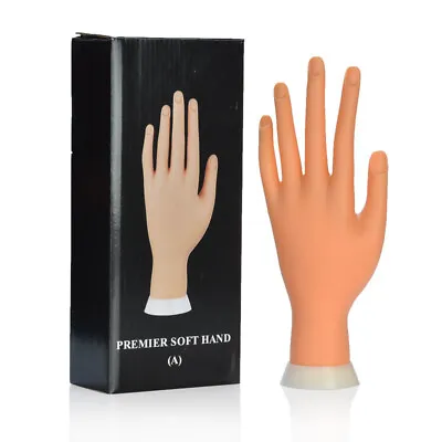 Finger Model Practice Acrylic Gel False Tool Nail Art Trainer Training Hand • £6.98