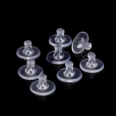  Earring Backs Soft Plastic Silicone Butterfly Stoppers Jewellery Findings • £5.89