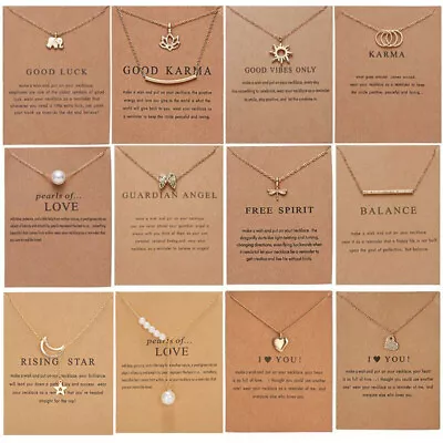 $1.36 • Buy Fashion Women Animal Heart Necklace Charms Pendant Clavicle Chain Jewelry Card