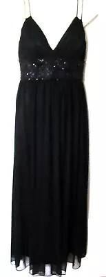 NWOT Joanna Chen EXCAPE Black Lined BEADED Detail Evening Gown Prom Dress 6P • $21.99