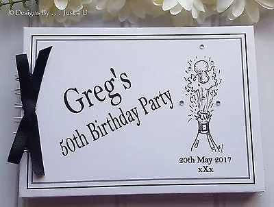 £14.99 • Buy PERSONALISED MALE 16th 18th 21 30 40 50 60 70 80+ GUEST BOOK /PHOTO ALBUM 