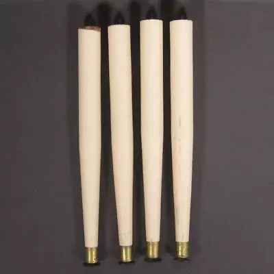 Lot Of 4 Tapered Mid Century Danish Modern Table Legs 14.5 Inches Painted Wood • $24.99