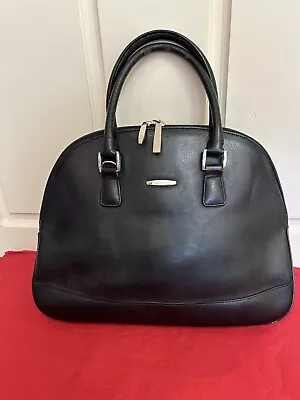 Vintage Oroton Bag Handbag Black Leather No Shoulder Strap • $120