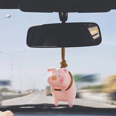 $6.09 • Buy Cartoon Lucky Piggy Car Pendant Decor Cute Gifts Auto Rear View Mirror U1A8