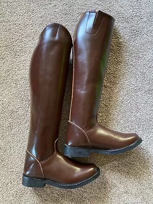 Hispar Mens Decent Dress Dressage Boots No Zipper Riding English Pull On Brown 6 • $265