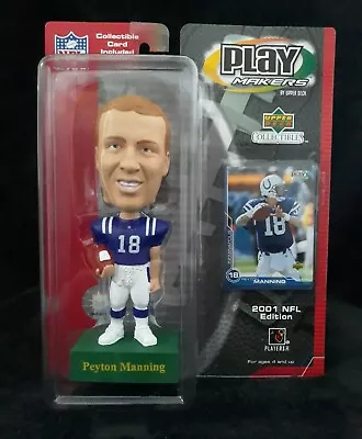 Peyton Manning. 2001 Playmakers  Bobblehead  Figurine +card. Unopened. • $16.99