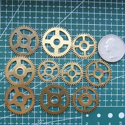 10PCS Brass Clock Gear DIY Steampunk Parts Steam Punk Supplies (u829) • $8