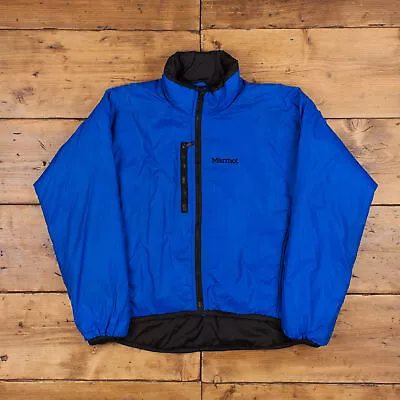 £44.99 • Buy Marmot Puffer Jacket S Gorpcore Full Zip Insulated Blue Outdoor Hiking
