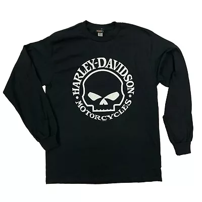 Harley-Davidson Men's Willie G Skull Long Sleeve Tee Black 40290928 • $36.75