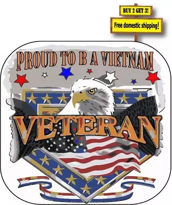 Vietnam Proud To Be A Vietnam Veteran Army USAF NAVY USCG Decal Sticker P402 • $3.59