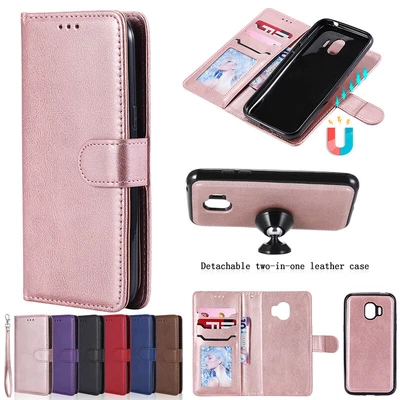 $14.68 • Buy For Samsung Galaxy J2Pro J5 J8 Magnetic Detachable Leather Strap Case Flip Cover