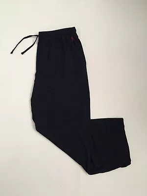 Mens Polo Ralph Lauren Pants Navy Blue Lightweight  Cotton Lounge Pants Sz L • $23.99