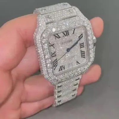 Moissanite VVS Diamond Automatic Watch Passes Diamond Tester • $2100