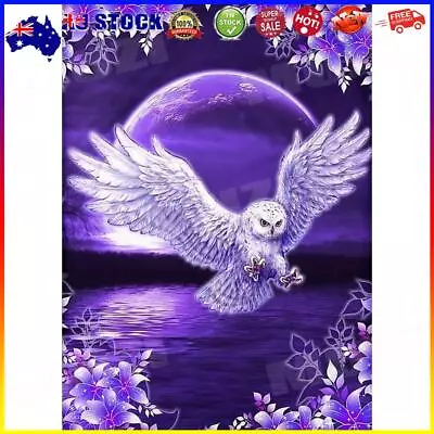 Diamond Painting 5D DIY Owl Flowers Full Round Drill Rhinestone (NH966) * • $10.05