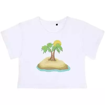 'Desert Island' Women's Cotton Crop Tops (CO039247) • $15.15