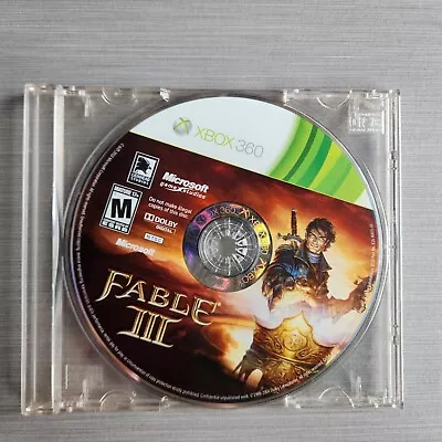 Xbox 360 Fable 3  GAME DISC NEAR PRISTINE Video Game Microsoft • $11.95