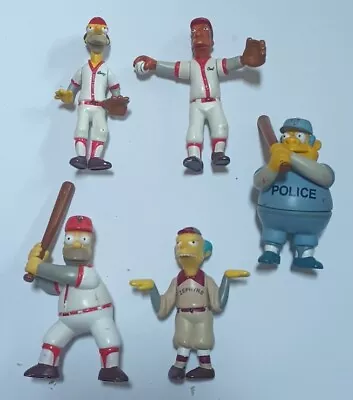 Playmates The Simpsons Homer At Bat Episode 8F13 5 Pack Action Figure Set • $26.99