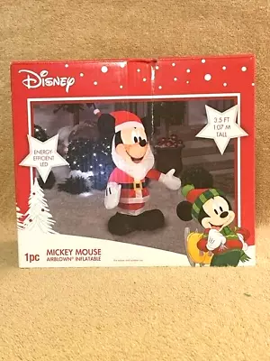 2020 DISNEY 3.5 FT MICKEY MOUSE In SANTA SUIT INFLATABLE BY GEMMY NEW IN BOX • $62.95