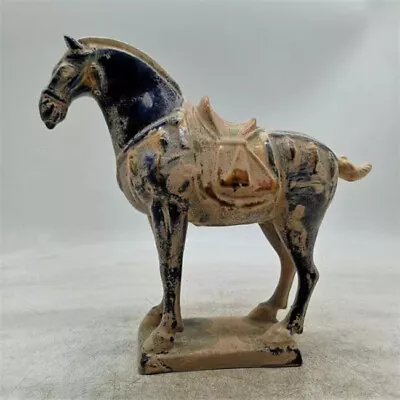 Collect Old Chinese Ceramics Tang Sancai Pottery Ancient War-horse Statue 89452 • £28.79