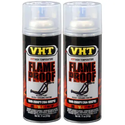 VHT High Temp Paint VHTSP115 (2-PACK); FlameProof 11oz Satin Clear 1300�F-2000�F • $34.62