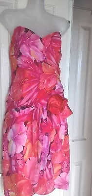 £16.99 • Buy AFTER SIX By Ronald Joyce.  Occasion Dress  Pink Mix.Size 10/12. Strapless BNWOT