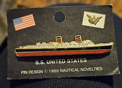 SS UNITED STATES Queen Elizabeth Cunard United States Ocean Liner Steamship PIN • $39.99