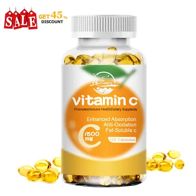  Vitamin C Capsules 1500MG- High Absorption Vitamin C Pills Supplement 120 Pills • $12.99