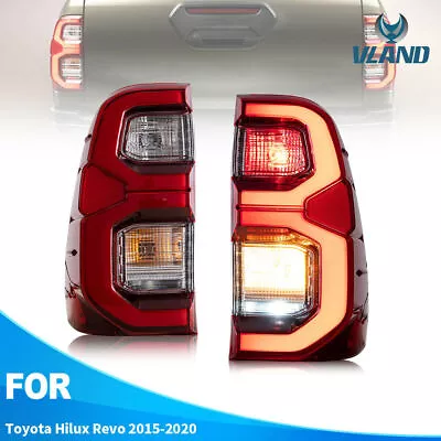 VLAND LED Tail Lights Fit For Toyota Hilux Revo 15-20 Rear Lamps Left+Right Side • $229.99