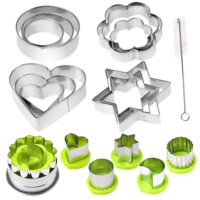 £5.99 • Buy 18x Cookie Pastry Vegetable Fondant Biscuit Cutters Baking Cake Decorating Kit