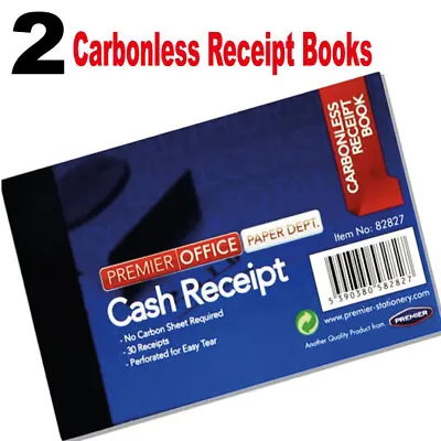 2 X Cash Receipt Book Office Invoice Carbonless Duplicate Business Paper Book  • £4.20