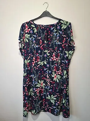 M&S Mark&Spencer Womens Dress Floral Short Sleeve Summer Midi Dress - Size 18  • £22.99