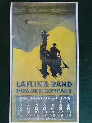 Laflin & Rand Gun Powder Company 1905 Calendar Poster No Pad Philip R Goodwin • $7.50