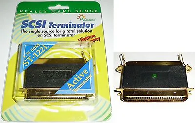 Gold Centronics 50pin/wireMale~Female Active + LED Terminator SCSI Scanner $SHd • $9.99