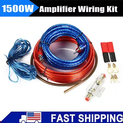 1500W Pro 8 Gauge Amp Install Wiring Kit AWG Amplifier Installation Cable Set • $11.27