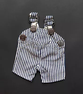 Vintage Striped Overalls  Wardrobe For 11  Snoopy Plush • $16.99