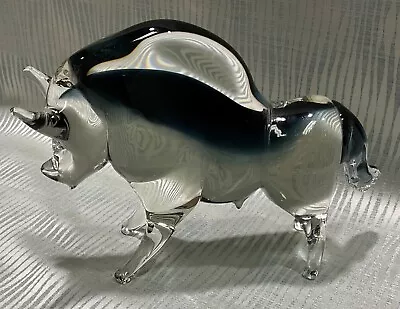 *Murano Venetian Grey/Blue Smoked Glass Bull • £50