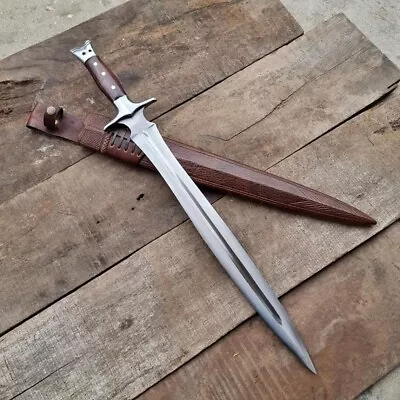 Hand Forged Viking Dagger Sword Medieval Short Sword Full Tang Fixed Blade 25  • $150