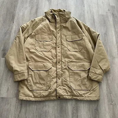 Vtg Woolrich Jacket Mens XL Cargo Full Zip Snap Up Chore Field Coat Insulated • $49.99