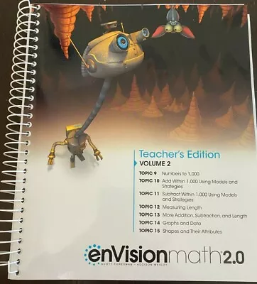 EnVision Math 2.0 Teacher's Edition Volume 2 Topics 9-15 Grade 2 - NEW • $88.90