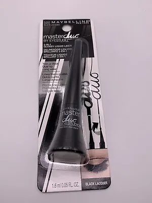 Maybelline Eyestudio Master Duo 2-in-1 Glossy Liquid Liner Black Lacquer #500 • $6.60