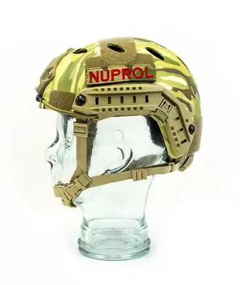 NP Nuprol Fast Railed Helmet Multi Camo Airsoft Paintball Gaming • £62.43