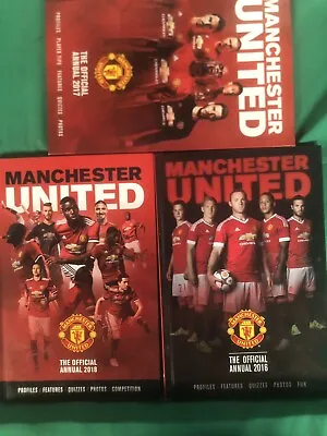 The Official Manchester United Annual 2016 2017 & 2018 By Grange Communications. • £12.40